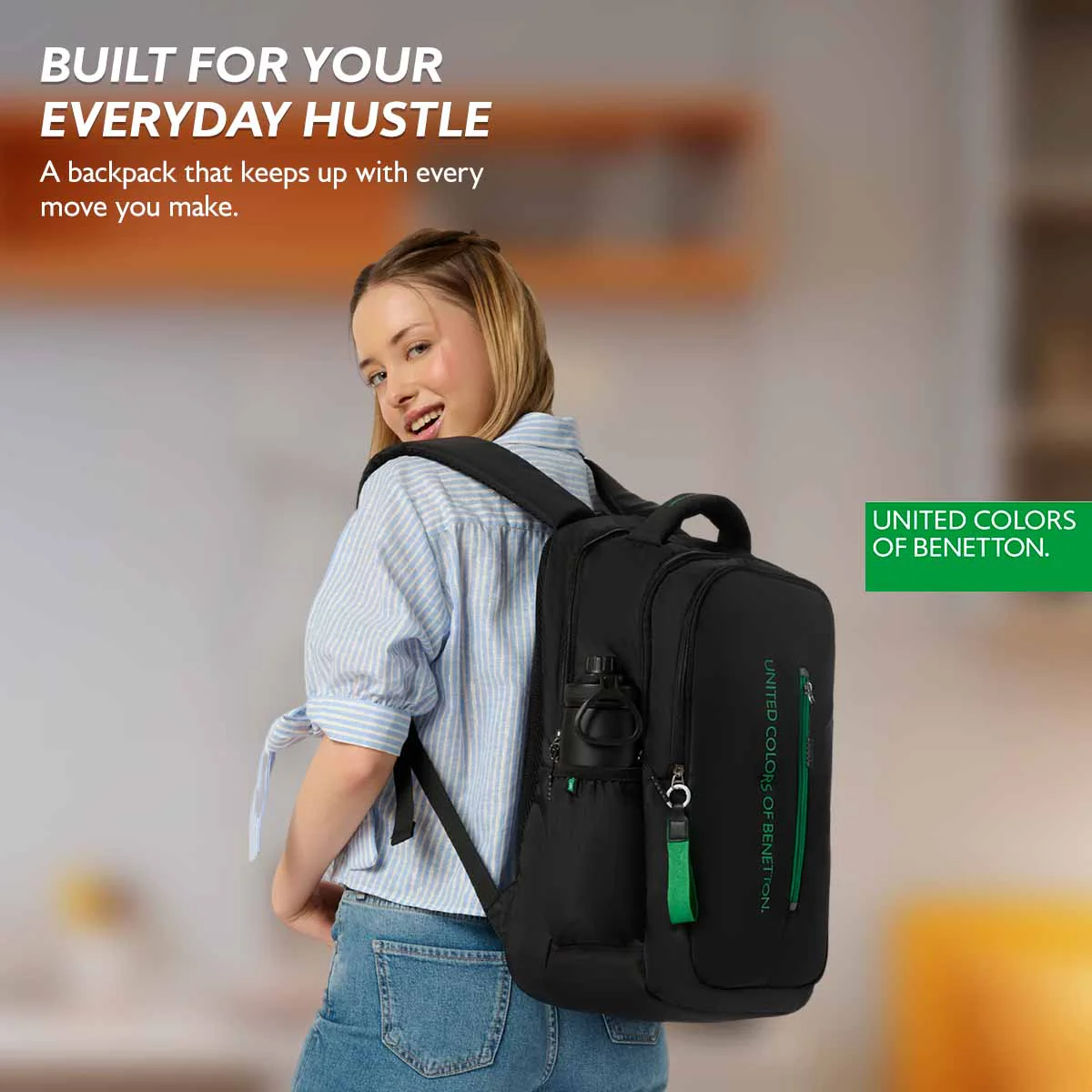United Colors of Benetton Runway Non Laptop Backpack - Image 6