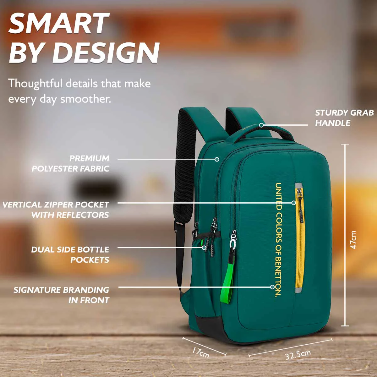 United Colors of Benetton Runway Non Laptop Backpack - Image 4