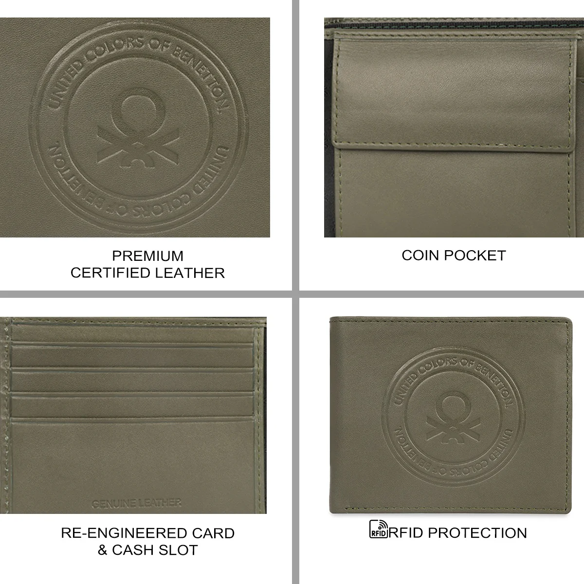 United Colors of Benetton Savile Men's Global Coin Wallet - Image 7