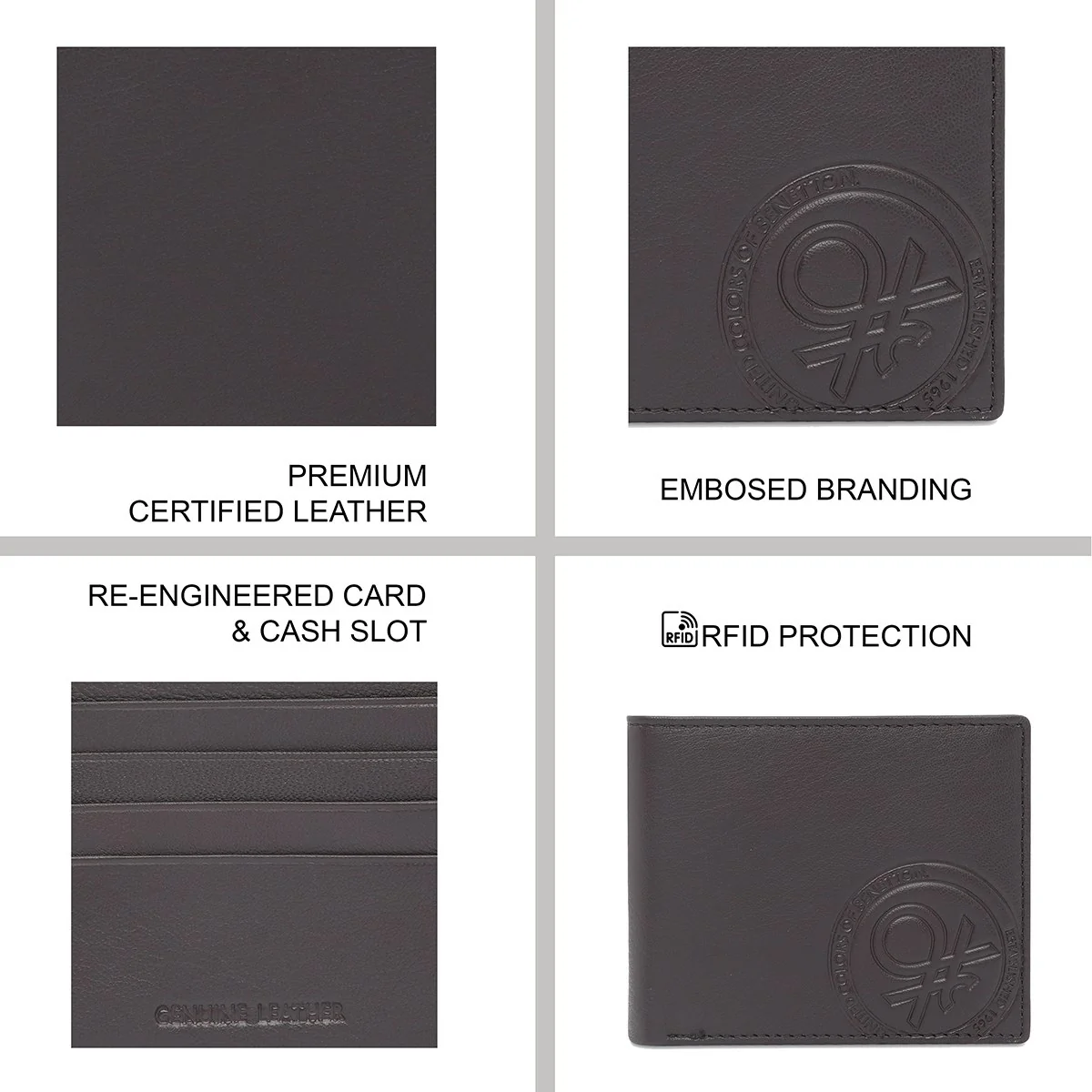 United Colors of Benetton Serrat Men's Global Coin Wallet - Image 8