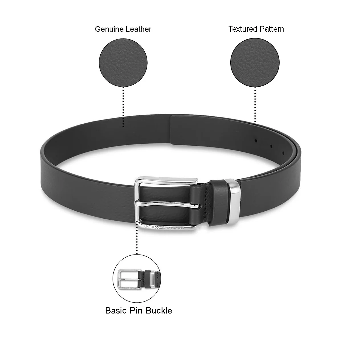 United Colors of Benetton Simeto Non Reversible Belt - Image 8