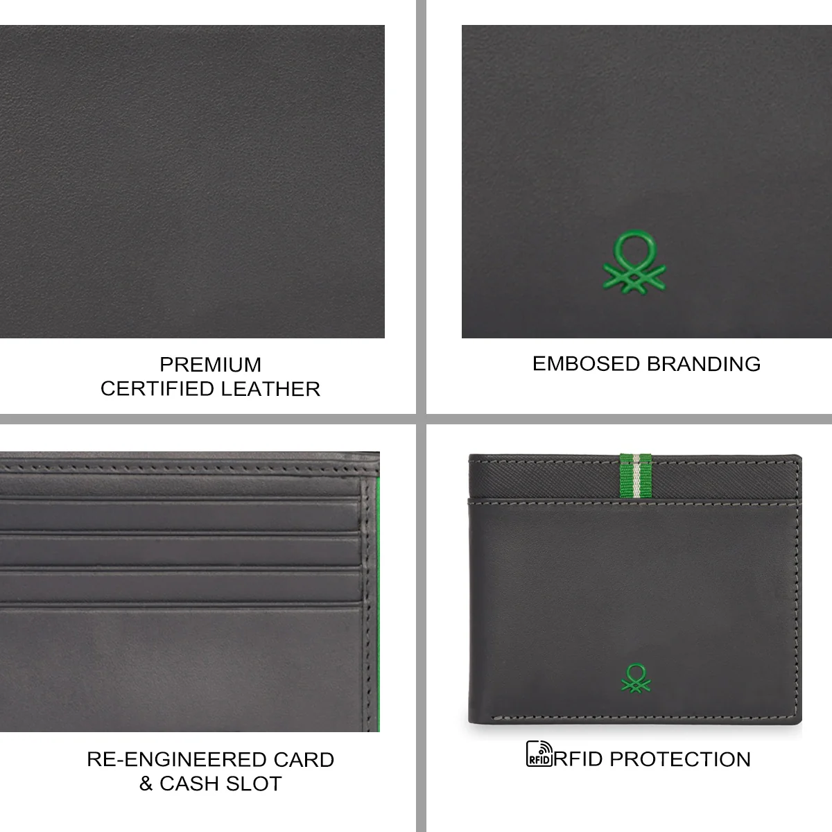 United Colors of Benetton Stainton Men's Global Coin Wallet - Image 7