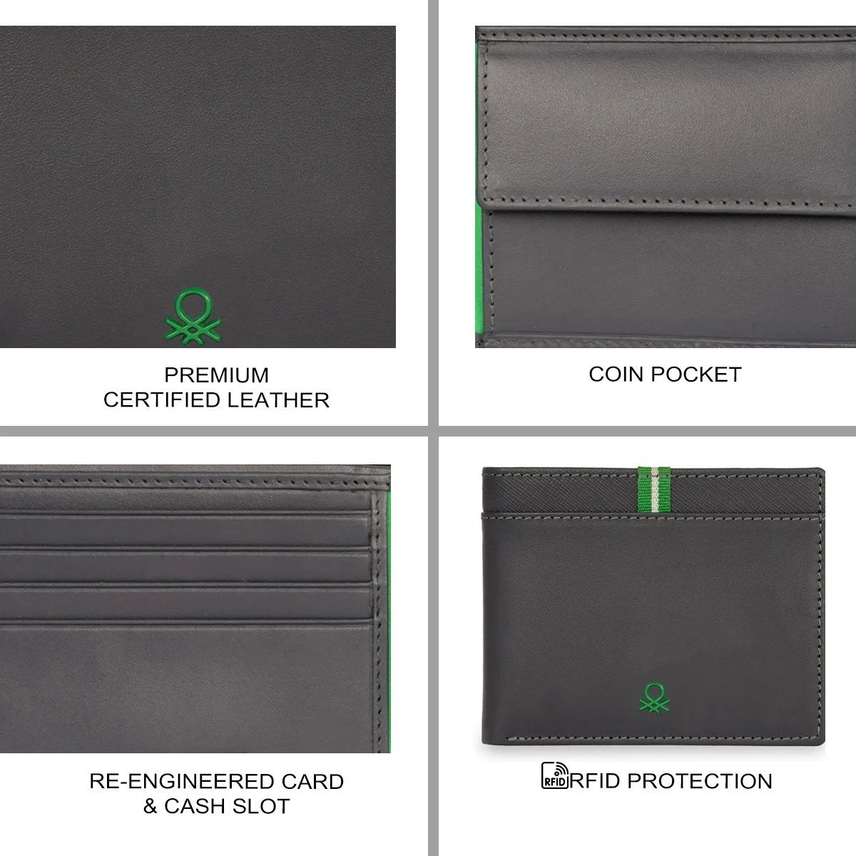 United Colors of Benetton Stainton Men's Slimfold Wallet - Image 7