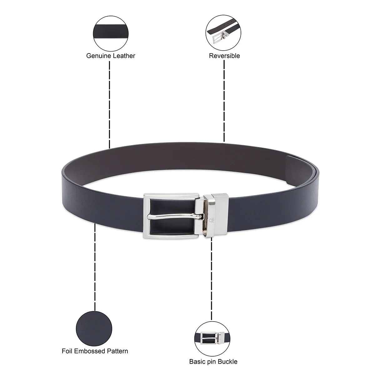 United Colors of Benetton Stango Reversible Belt - Image 4