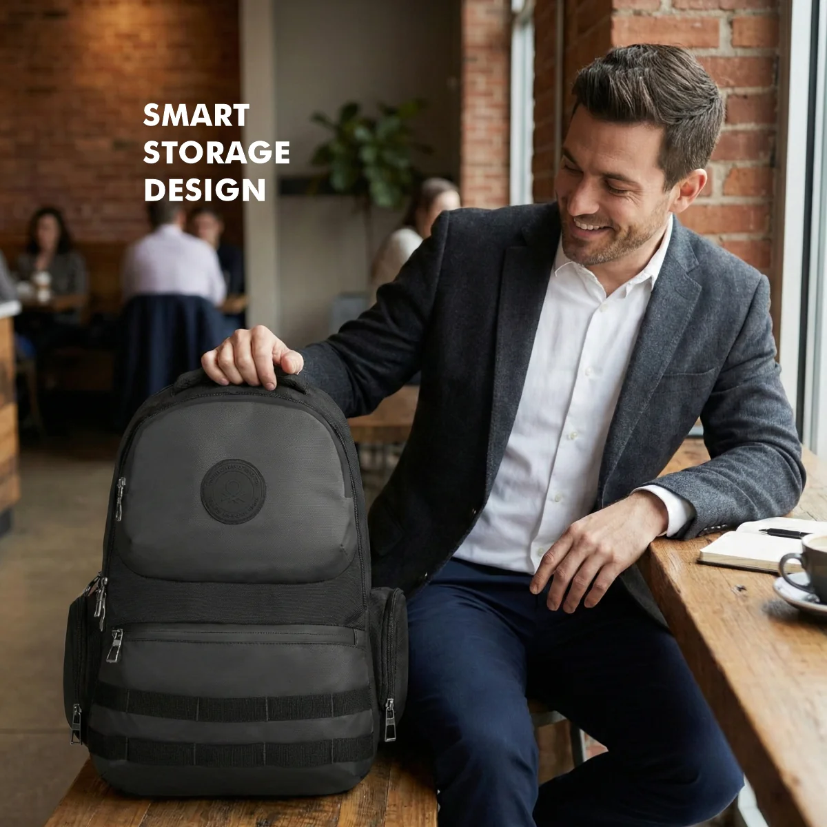 United Colors of Benetton Stealth Laptop Backpack - Image 6