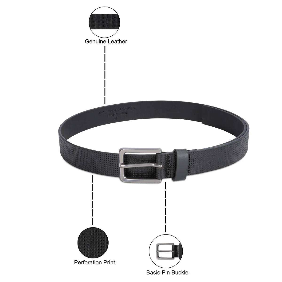 United Colors of Benetton Stetson Non Reversible Belt - Image 7