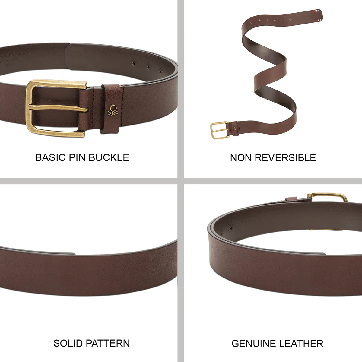 United Colors of Benetton Thalara Men's Non Reversible Belt - Image 8