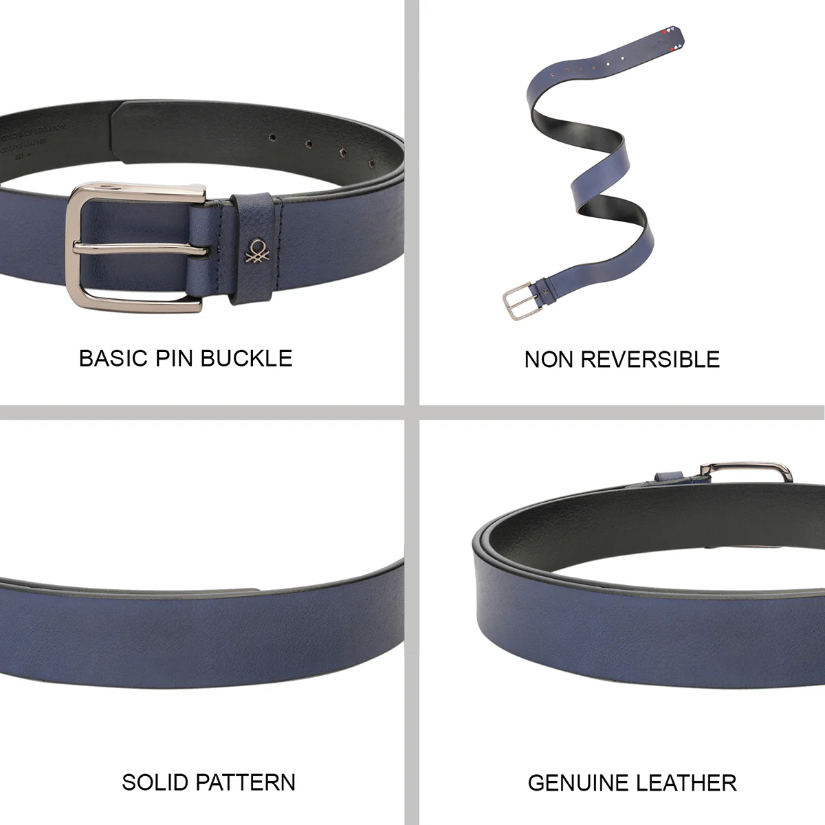 United Colors of Benetton Thalara Men's Non Reversible Belt - Image 8