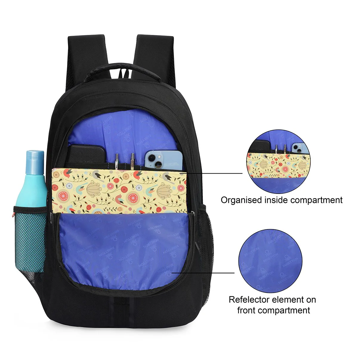 United Colors of Benetton Thunderbolt Laptop Backpack - Image 6