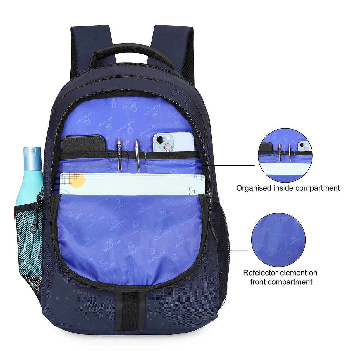 United Colors of Benetton Thunderbolt Laptop Backpack - Image 6