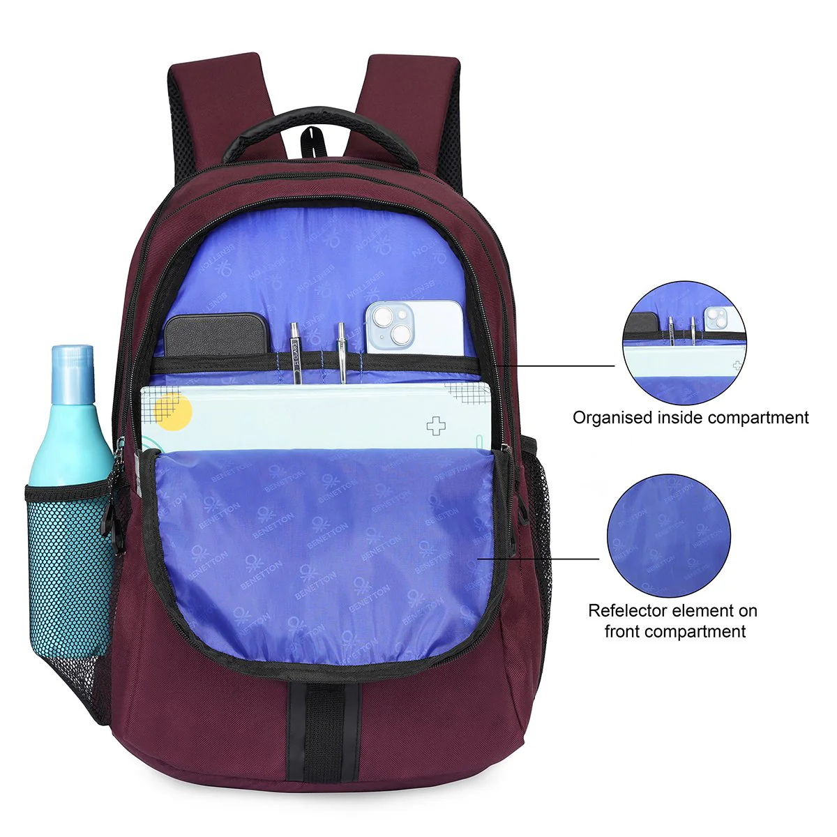 United Colors of Benetton Thunderbolt Laptop Backpack - Image 6