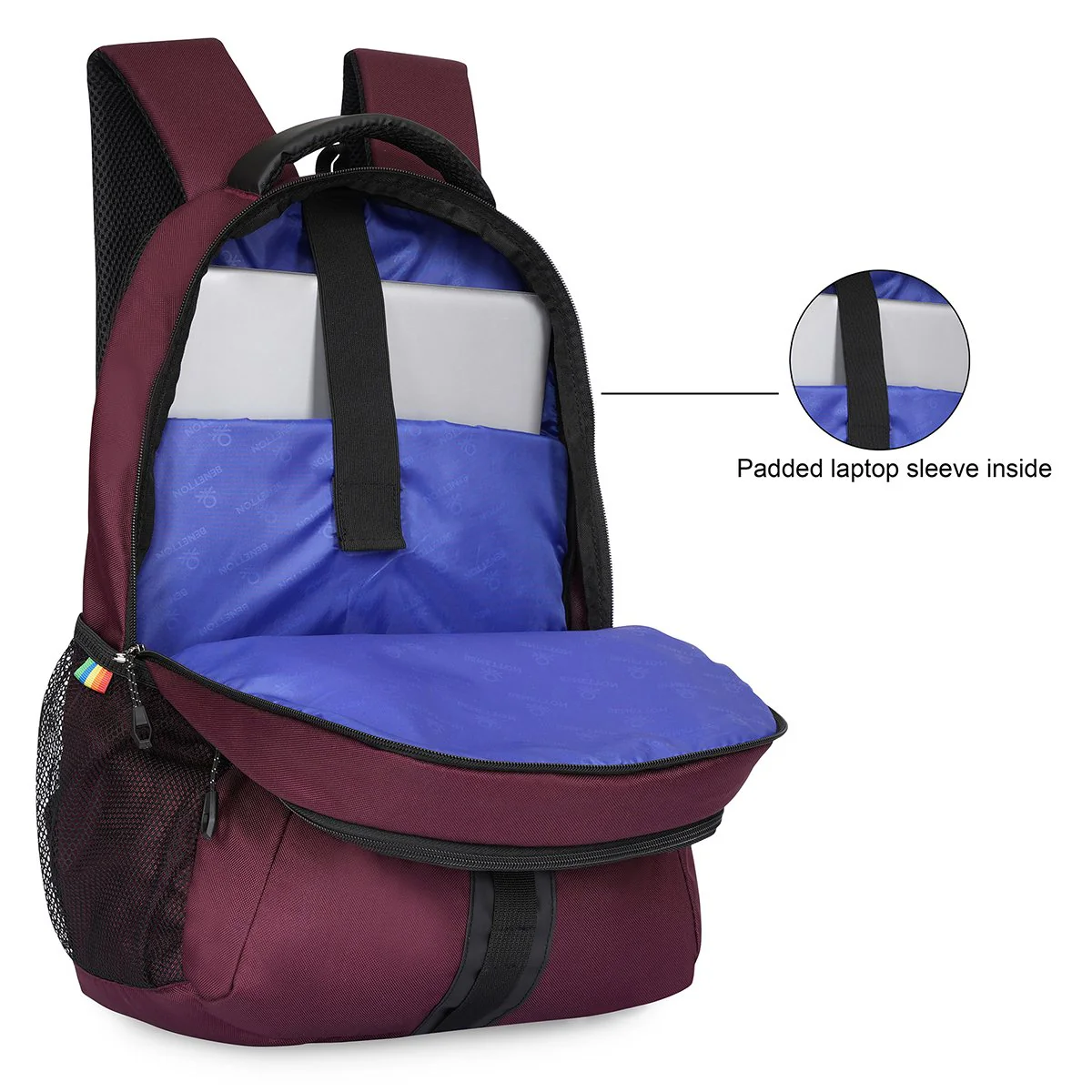 United Colors of Benetton Thunderbolt Laptop Backpack - Image 7