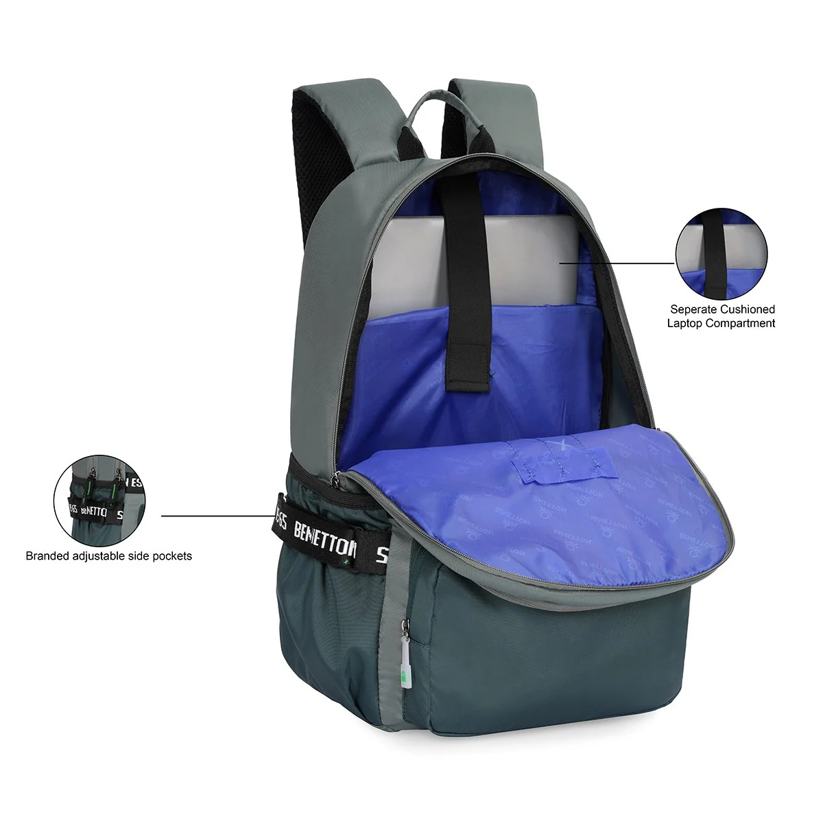 United Colors of Benetton Torque Laptop Backpack - Image 7