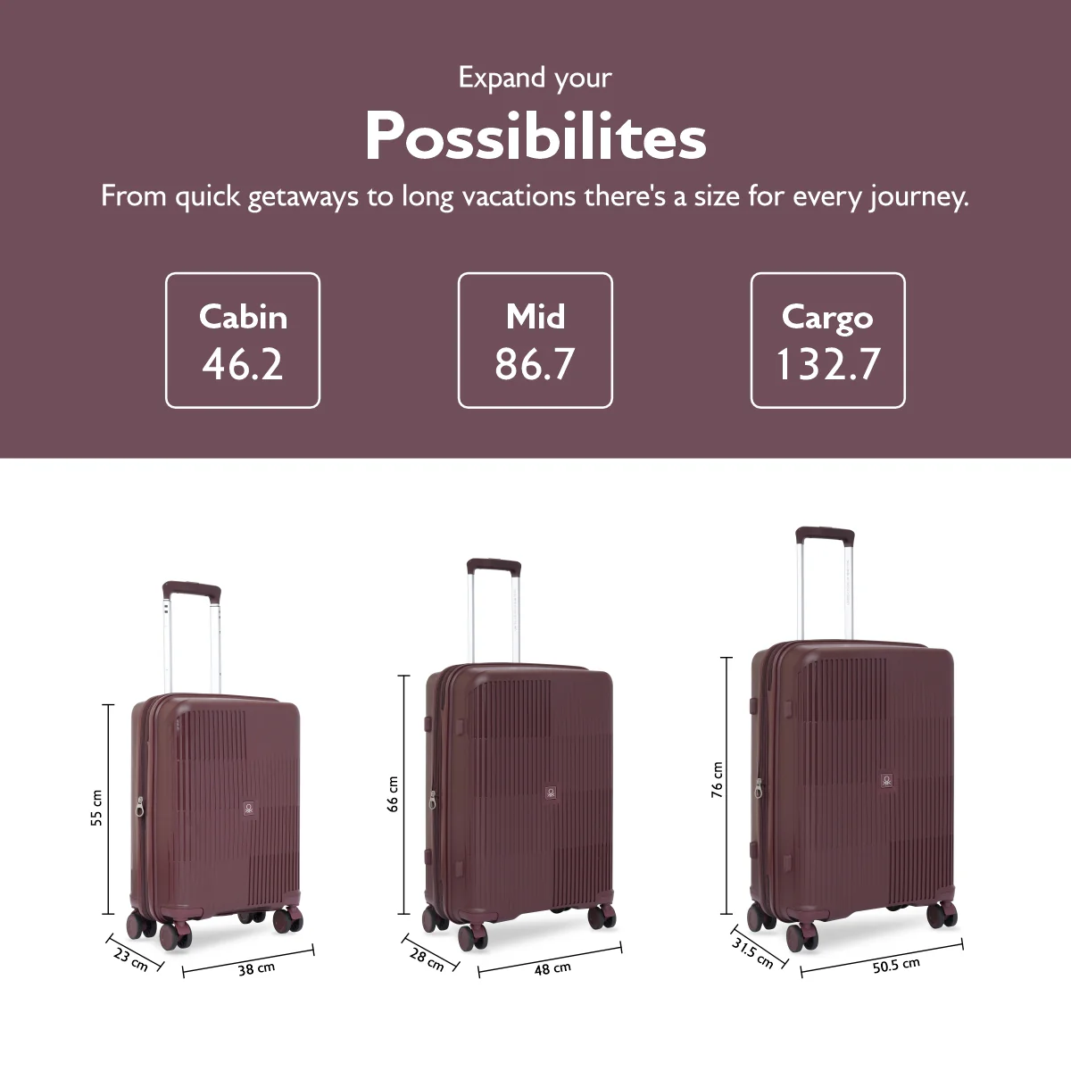United Colors of Benetton Trex Hard Luggage - Image 7
