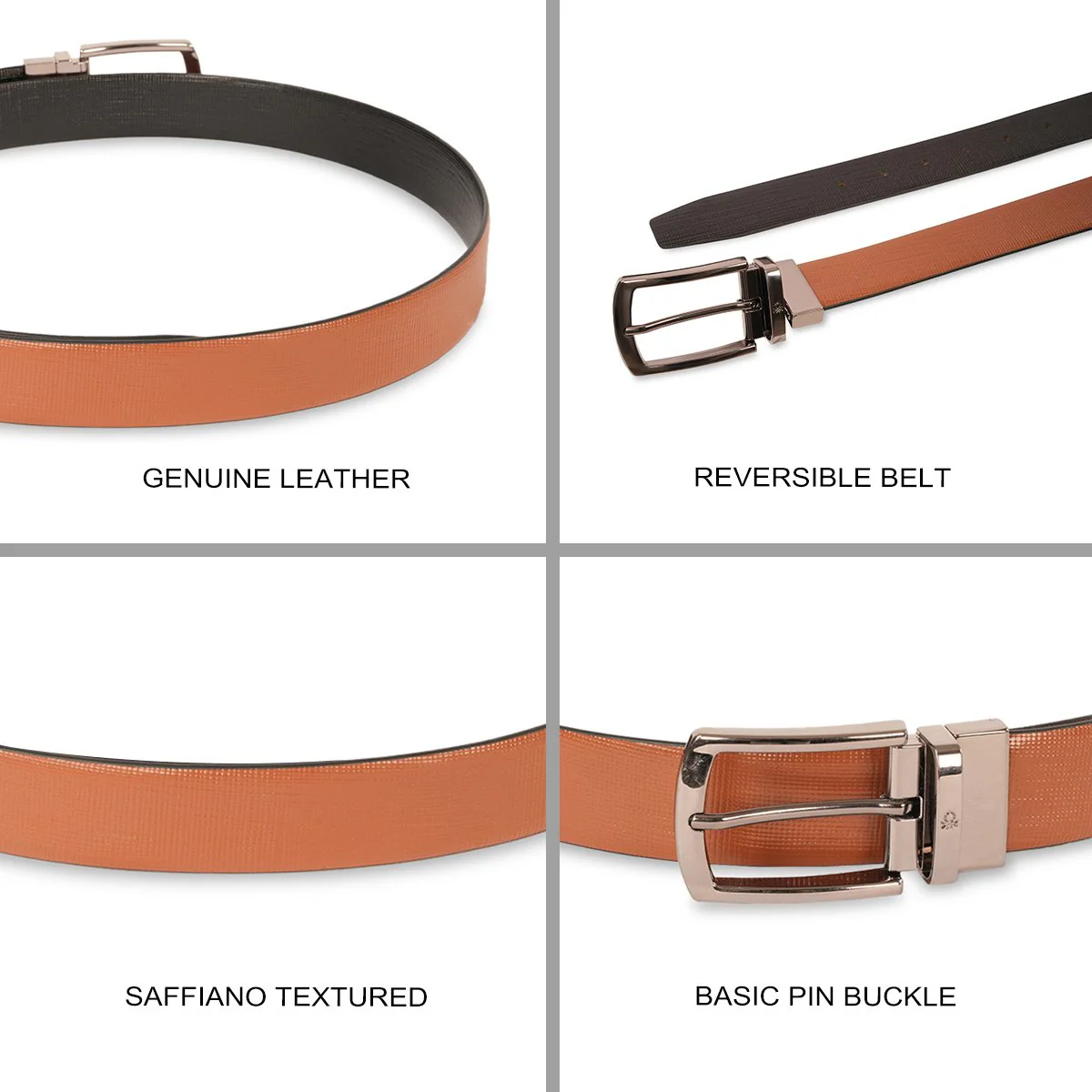 United Colors of Benetton Valkenburg Men's Reversible Belt - Image 4