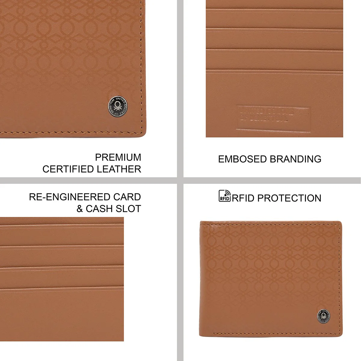 United Colors of Benetton Valtr Men's Slimfold Wallet - Image 7