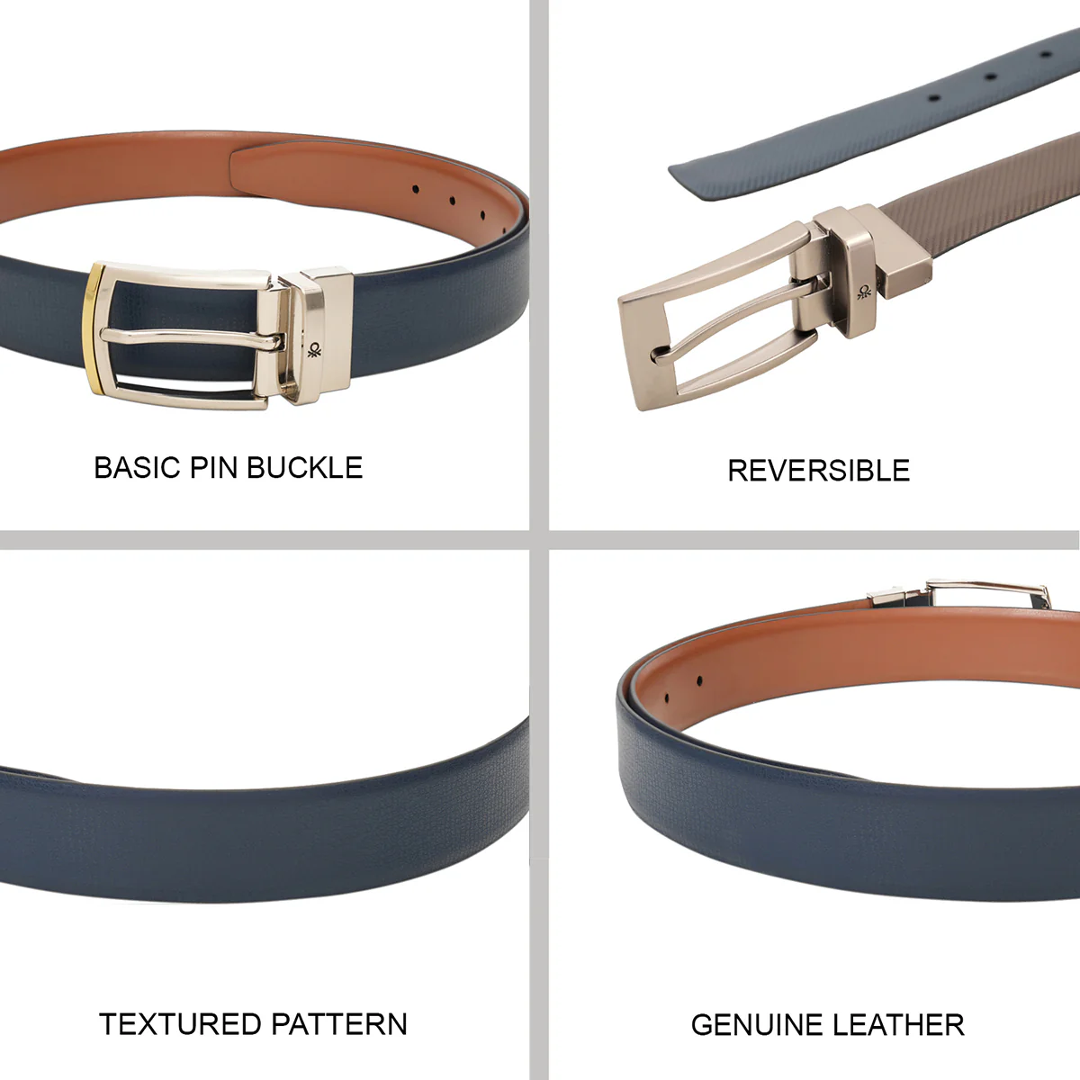 United Colors of Benetton Valtrix Men's Reversible Belt - Image 9