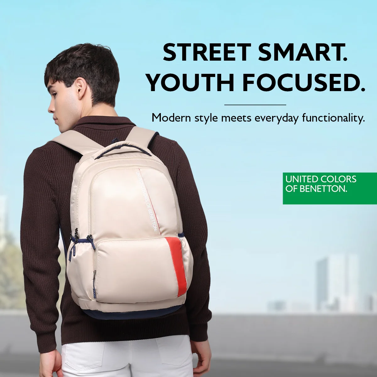 United Colors of Benetton Vance Laptop Backpack - Image 7