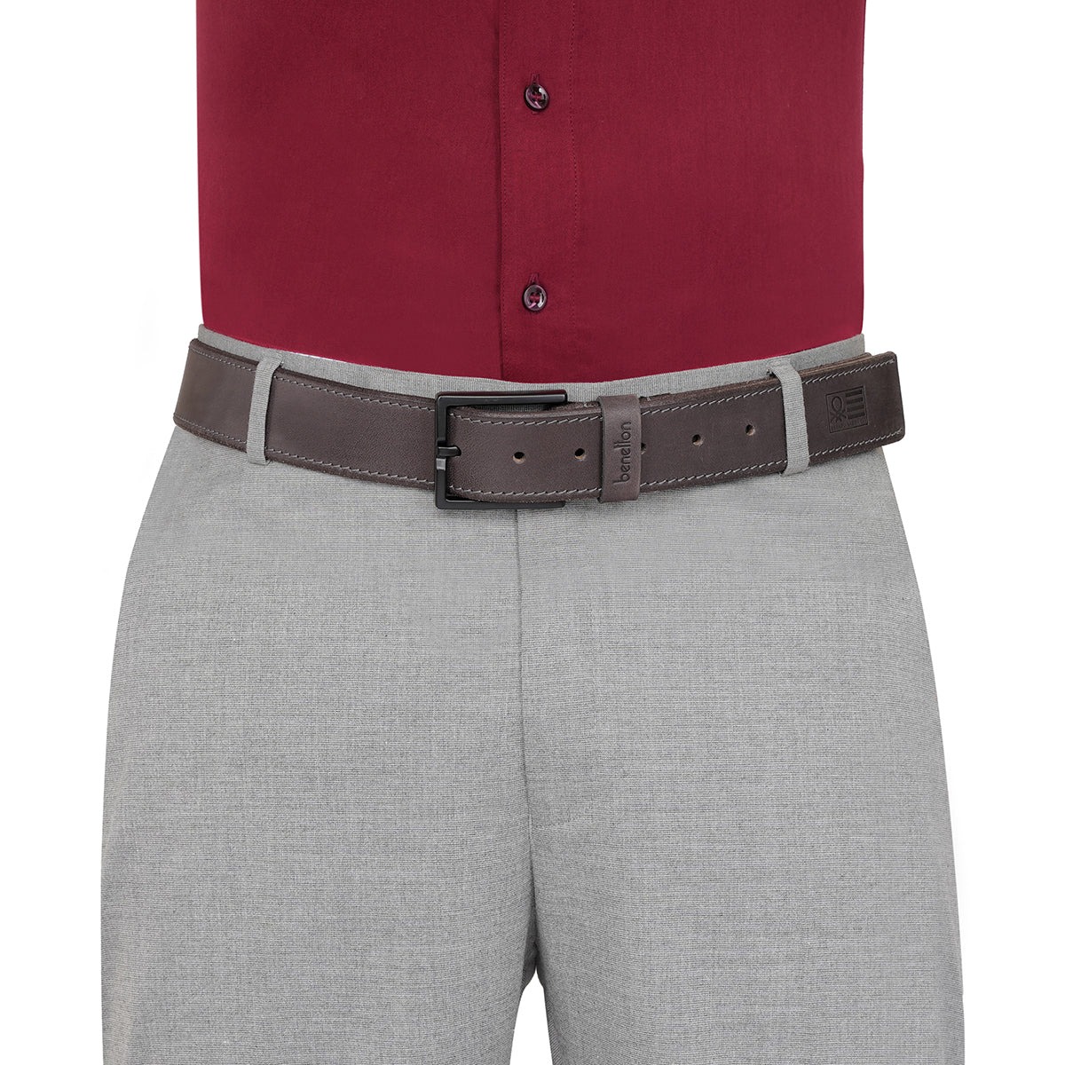 United Colors of Benetton Velmir Men's Non Reversible Belt - Image 6