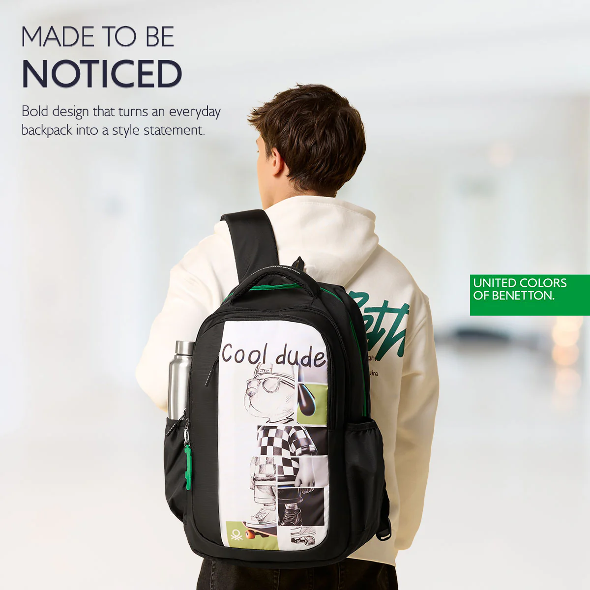 United Colors of Benetton Veltro Non Laptop Backpack - Image 7