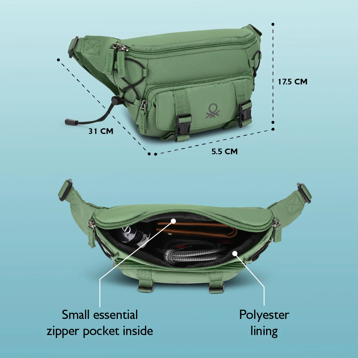 United Colors of Benetton Verdant Waist Pouch - Image 4