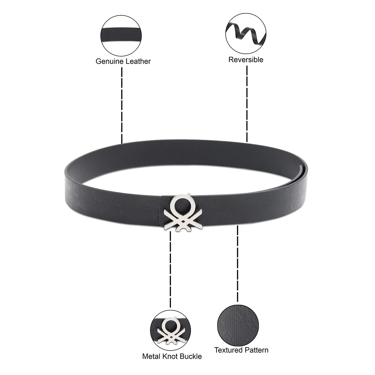 United Colors of Benetton Vicens Men's Reversible Belt - Image 4