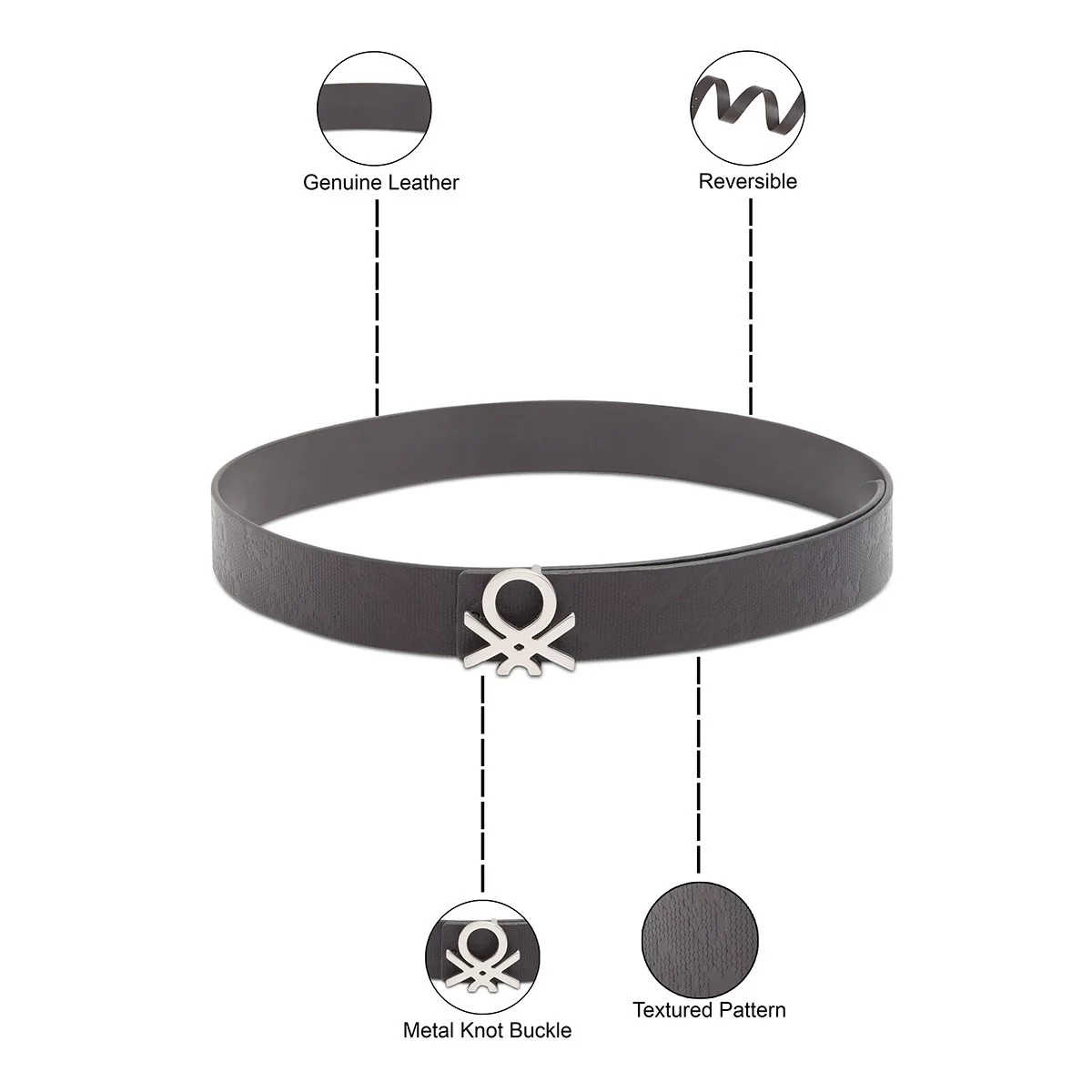 United Colors of Benetton Vicens Men's Reversible Belt - Image 4