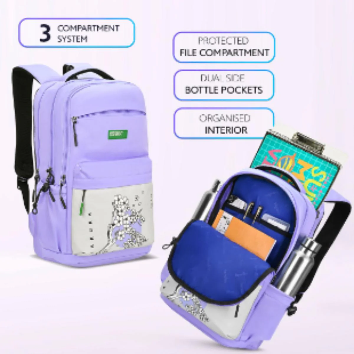 United Colors of Benetton Vigor Non Laptop Backpack - Image 3