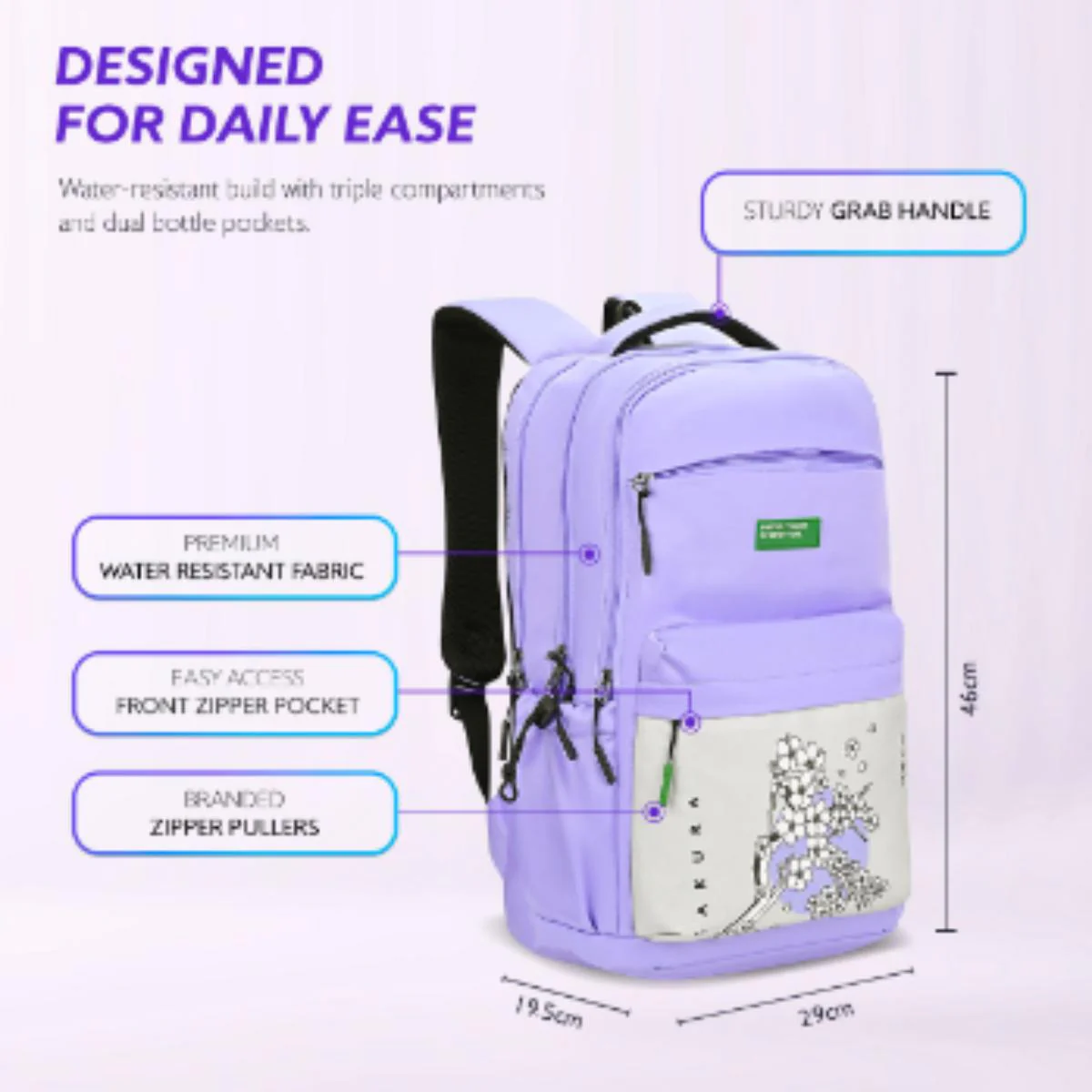 United Colors of Benetton Vigor Non Laptop Backpack - Image 4
