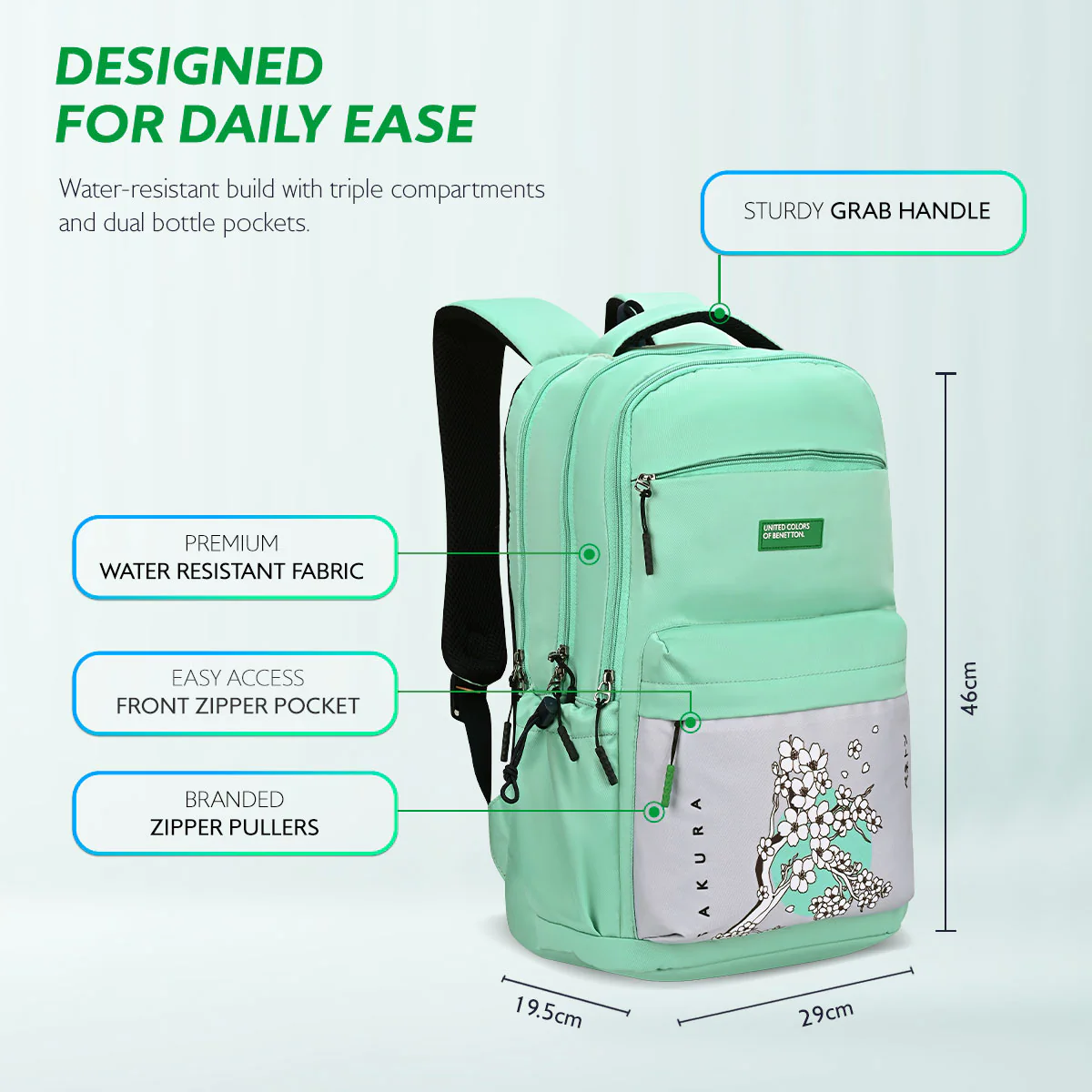 United Colors of Benetton Vigor Non Laptop Backpack - Image 4