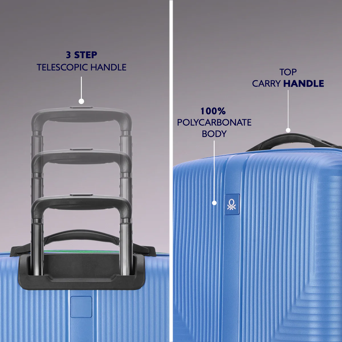 United Colors of Benetton Vista Hard Luggage - Image 3