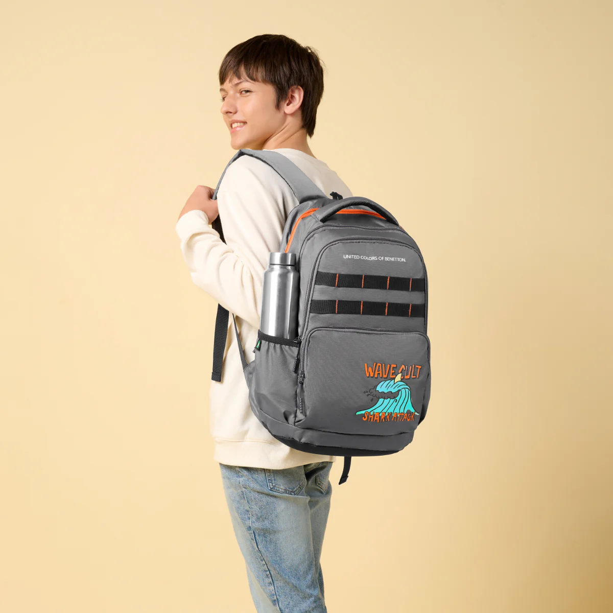 United Colors of Benetton Waves Non Laptop Backpack - Image 2