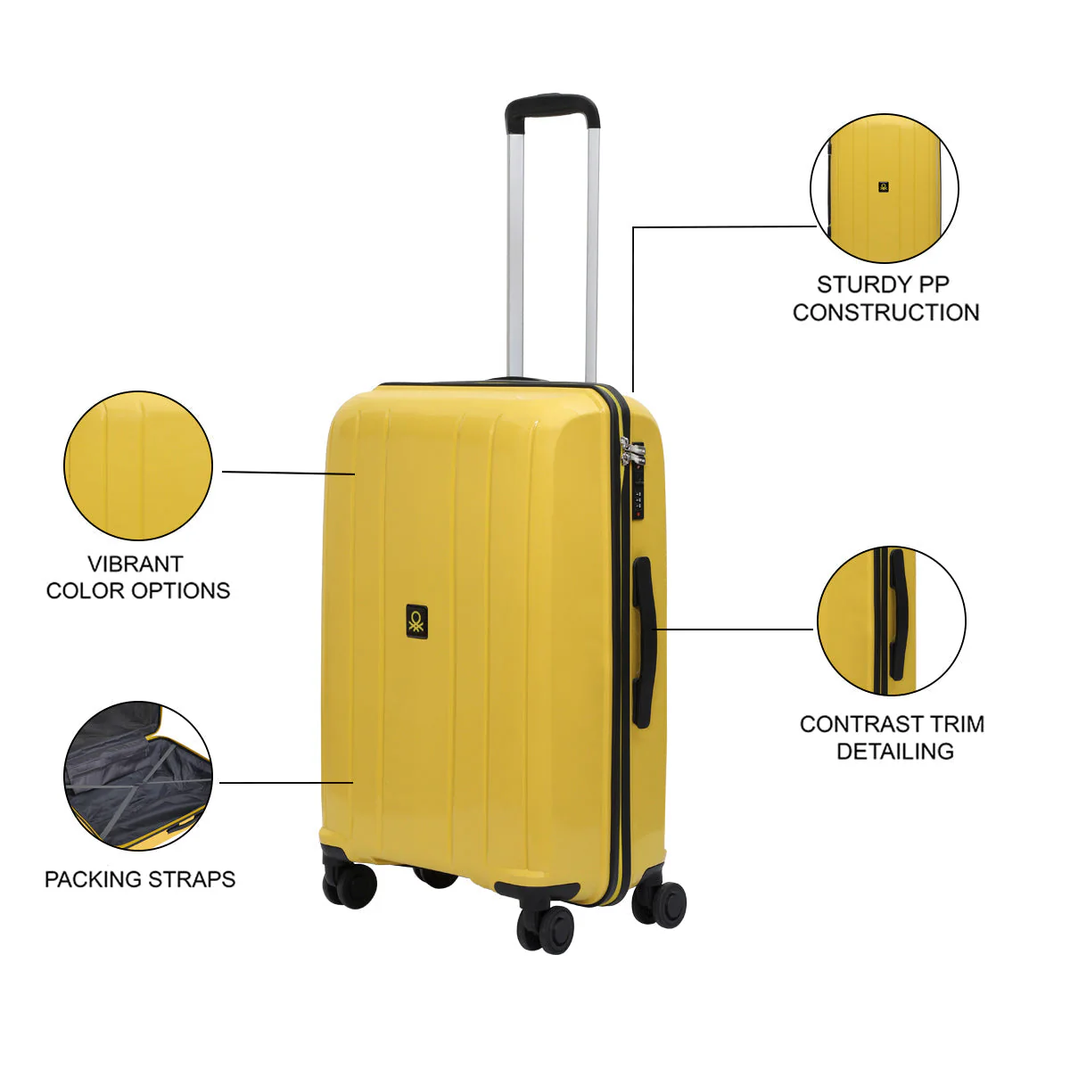 United Colors of Benetton Wayfarer Hard Luggage - Image 4