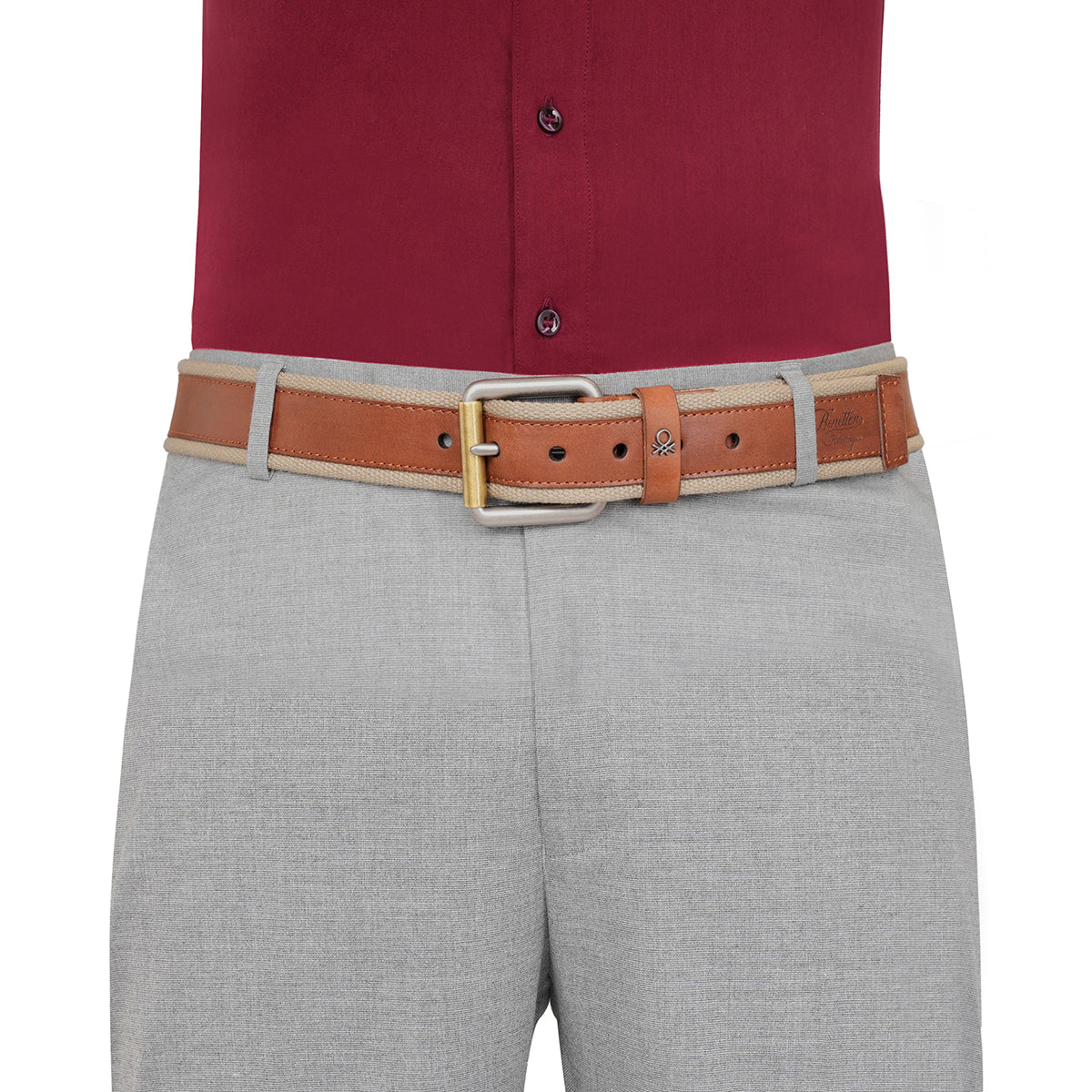 United Colors of Benetton Zynara Men's Non Reversible Belt - Image 4